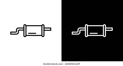 Exhaust pipe icon Graphic vector set for ui design