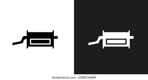 Exhaust pipe Icon logo set vector