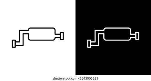 Exhaust pipe icon symbol concept for graphic design, Website, UI. EPS