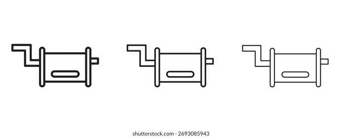 Símbolo do ícone do tubo de escape. Sinal de estilo linear para conceito móvel