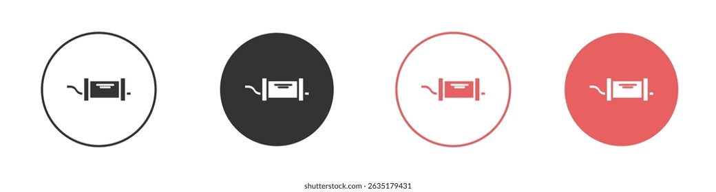 Exhaust pipe icon vector design template simple and clean style
