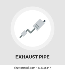 Exhaust pipe icon vector. Flat icon isolated on the white background. Editable EPS file. Vector illustration.