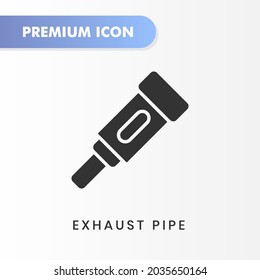 exhaust pipe icon for your website design, logo, app, UI. Vector graphics illustration and editable stroke. exhaust pipe icon glyph design.