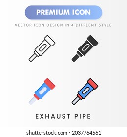 exhaust pipe icon for your website design, logo, app, UI. Vector graphics illustration and editable stroke.