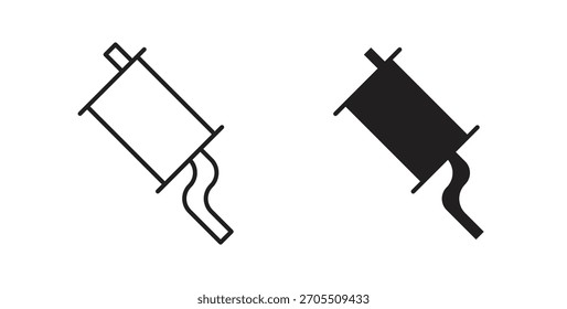 Auspuffrohrsymbole für das Webdesign, Logo.Symbolgrafik.