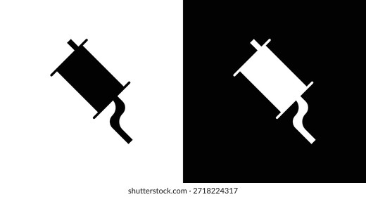 Ícones do tubo de escape. Pixels de símbolo de ilustração de modelo de vetor perfeitos