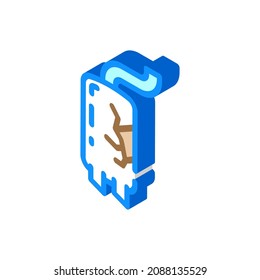 vector de icono isométrico del tubo de escape. señal del tubo de escape. ilustración de símbolo aislado