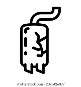 exhaust pipe line icon vector. exhaust pipe sign. isolated contour symbol black illustration