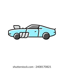 exhaust pipe racing vehicle color icon vector. exhaust pipe racing vehicle sign. isolated symbol illustration