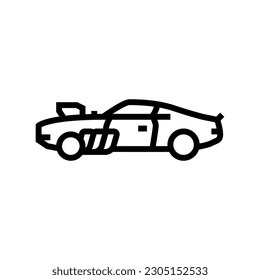 exhaust pipe racing vehicle line icon vector. exhaust pipe racing vehicle sign. isolated contour symbol black illustration