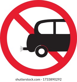Exhaust pipe sign, symbol, Vector illustration