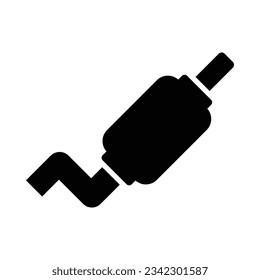 Exhaust Pipe Vector Glyph Icon For Personal And Commercial Use.
