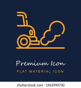 Exhaust premium material ui ux isolated vector icon in navy blue and orange colors svg
