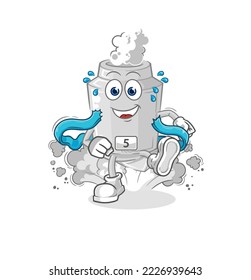 the exhaust runner character. cartoon mascot vector