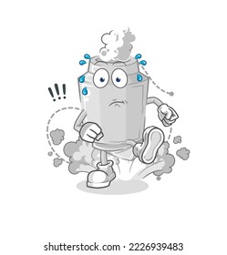 the exhaust running illustration. character vector