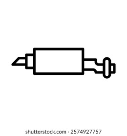 Exhaust System Vector Line Icon Design