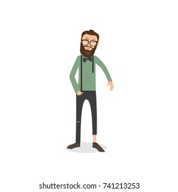 Exhausted and completely wiped out cartoon guy in casual clothes, gesturing. Vector illustration. Modern flat design.	
