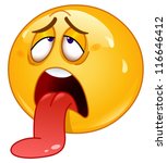 Exhausted emoticon
