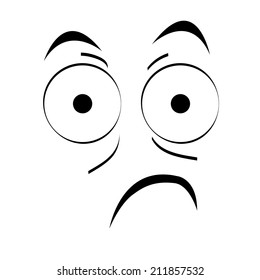 Exhausted Facial Expression On White Background Stock Vector (royalty 