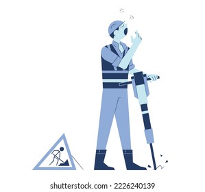 Exhausted fatigue people in procrastination and emotional burnout on white background.
