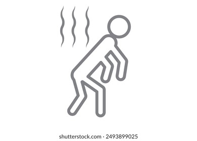exhausted, no energy icon. Element of walking and running people icon for mobile concept and web apps. Detailed exhausted, no energy icon can be used for web and mobile