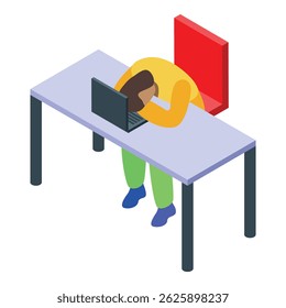 Exhausted office worker is sleeping at his laptop on a desk