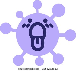 Virus de jadeo agotado en color neón brillante