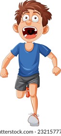 Exhausted Runner Cartoon Character illustration