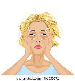 Exhausted woman