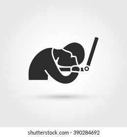 exhausted worker with laptop