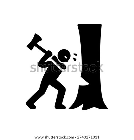 Exhausting Manual Labor Icon Isolated On White Background