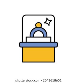 Exhibit Display Icon vector stock illustration