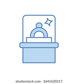 Exhibit Display Icon vector stock illustration
