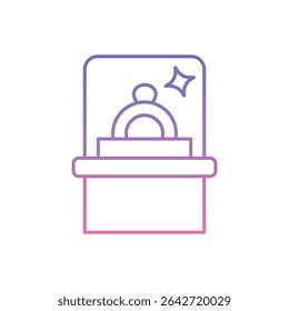 Exhibit Display Icon vector stock illustration