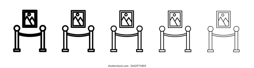 Exhibit icon Flat design on isolated background