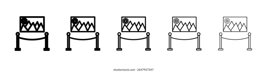 Vector aislado del icono de la exhibición en el sistema blanco del fondo