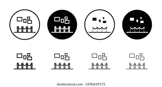 Exhibit icon line art vector
