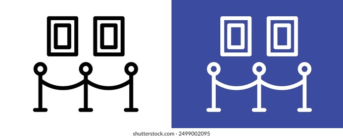 Exhibición del logotipo del icono del esquema del Vector del conjunto de signos