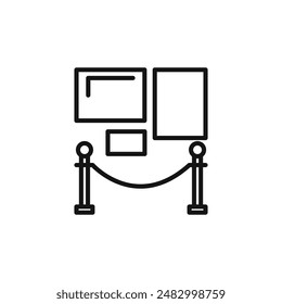 Vektorgrafik der Symbolzeichenumrandung für das Symbol anzeigen