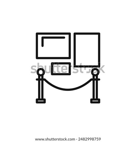 Exhibit icon logo sign vector outline