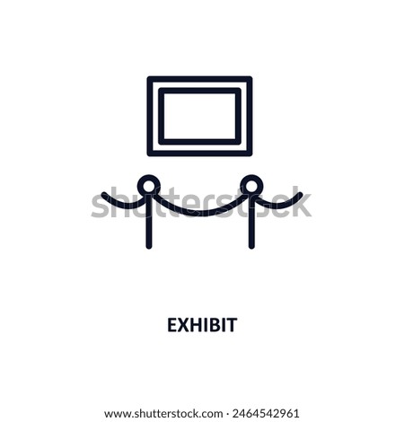 exhibit icon. Thin line exhibit icon from museum and exhibition collection. Outline vector isolated on white background. Editable exhibit symbol can be used web and mobile