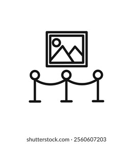 Exhibit icon vector line logo art
