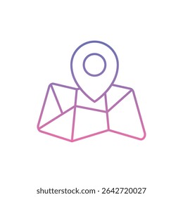 Exhibit Map Icon vector stock illustration