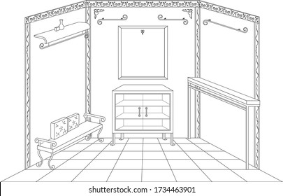 Exhibit or shopping mall interior design