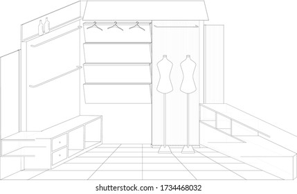 Exhibit or shopping mall interior design