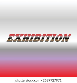 Exhibition Announcement with Blue and White Gradient