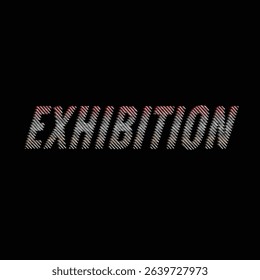 Exhibition Announcement with Blue and White Gradient