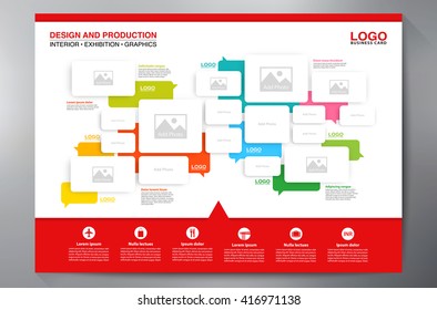 Exhibition Backdrop Displays Template for Print. Vector and Illustration.