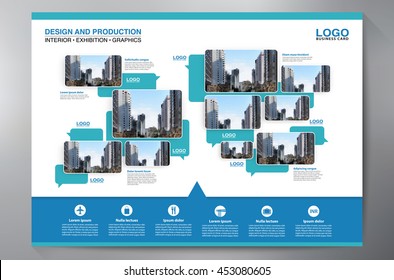 Exhibition Backdrop Displays Template for Print. Vector and Illustration.