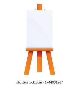 Exhibition easel icon. Cartoon of exhibition easel vector icon for web design isolated on white background